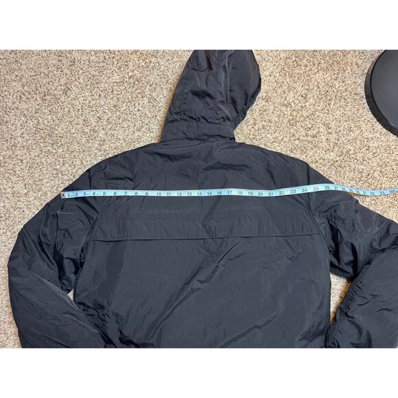 American Eagle Black, Hooded jacket/Coat Men's Large, Black, Zip Up, midweight - Picture 7 of 13